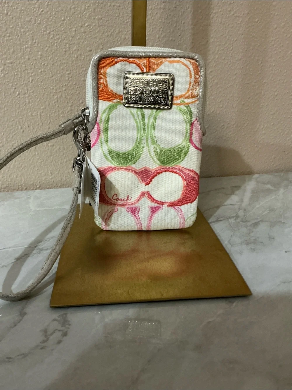 Coach Poppy Signature C Canvas Wristlet In Multicolor Design. NWT’s